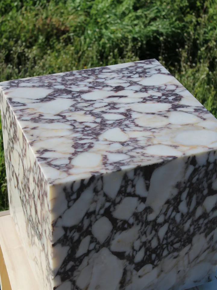 Calacatta Viola Marble side table, end table, italian marble 100% handmade, cube marble, height 40 cm ( 15.7'' ) free shipping