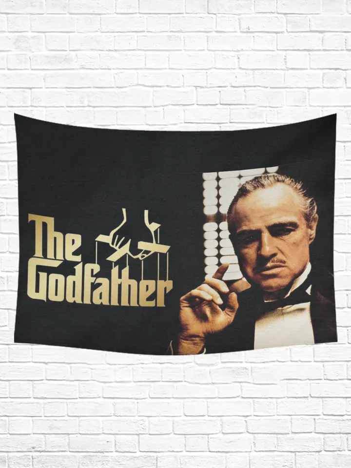 Godfather Wall Tapestry, Cotton Linen Wall Hanging