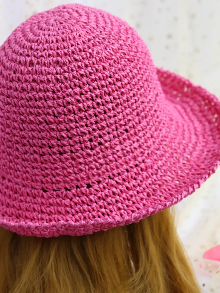 Panama summer straw hats Women sun floppy beach bucket boho raffia foldable hat