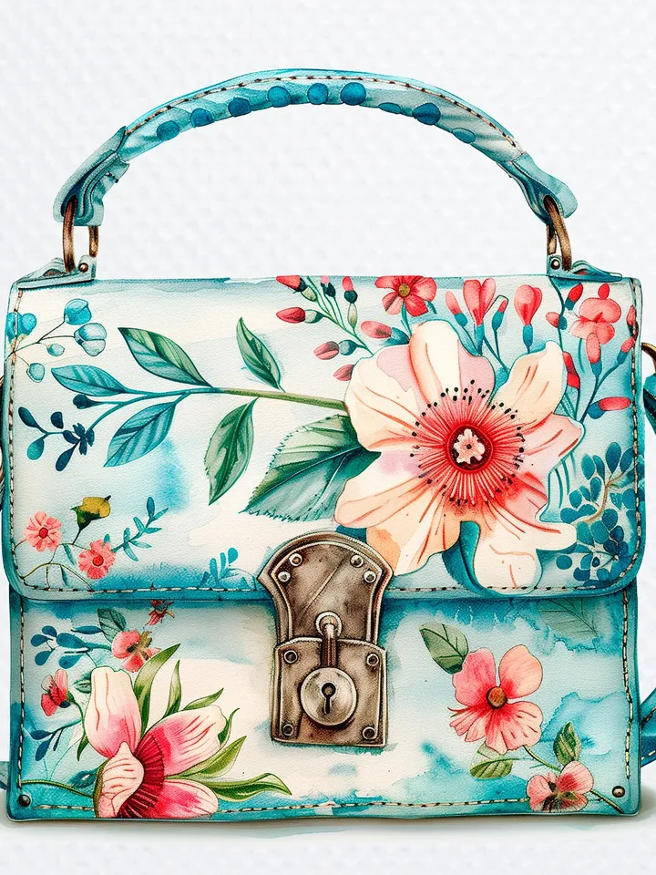 18 Floral Handbag PNG Bundle, Floral Purse, Floral Clutch, Printable Watercolor clipart for sublimation, Digital download, Paper craft
