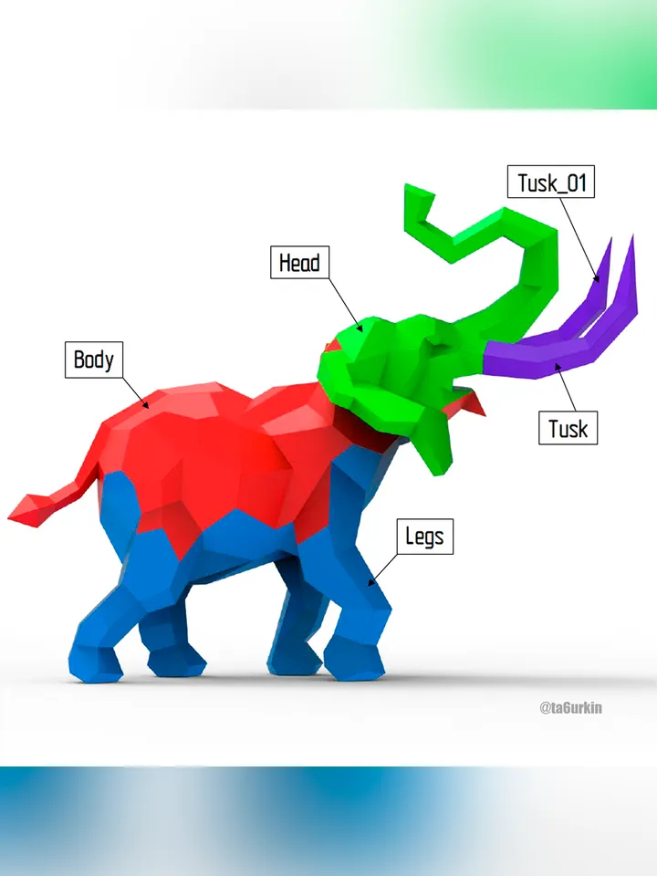 Welding Project Plans Drawings Elephant (DXF, PDF)