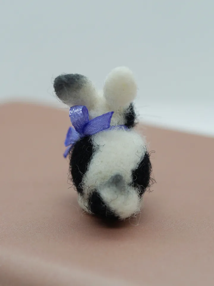 Basil the rabbit, miniature needle felted bunny, gift for her, tiny rabbit, made to order
