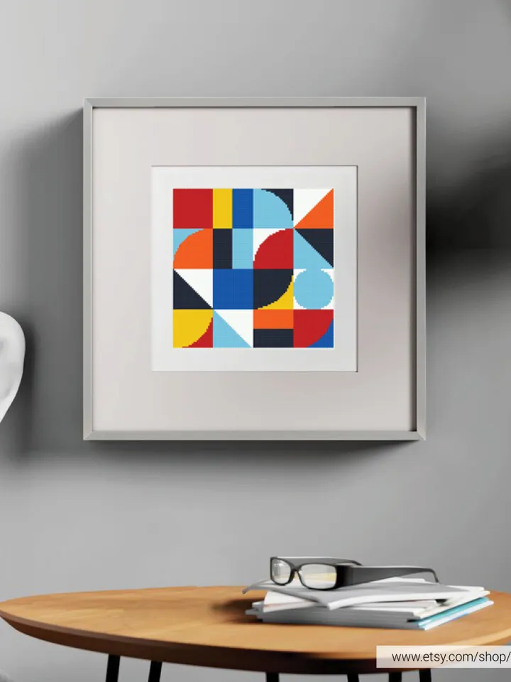 Abstraction Cross stitch pattern | Embroidery Pattern | Instant Download | Embroidery Designs