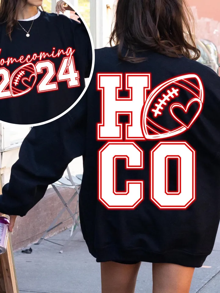 Red Neon Hoco 2024 Png Homecoming 2024 png Homecoming football Png Hoco Png Homecoming Football High School Png Homecoming shirt Png