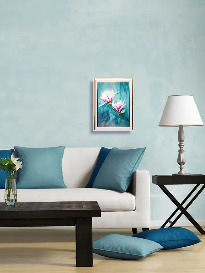 Magnolia flower love soul abstract home wall decor, Clipart JPG, original Digital Art by AeroDreamSoul