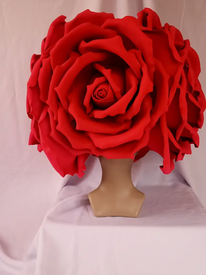 headdress, rose headdress, headband for festival, rose ball, futuristic costume, futuristic style