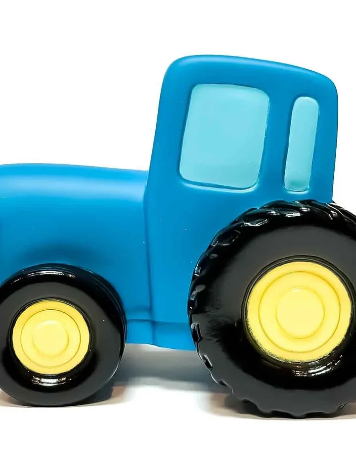 Origina Blue Tractor Bath Toy Cartoon Character Figure, Original, 8 cm / 3.15"