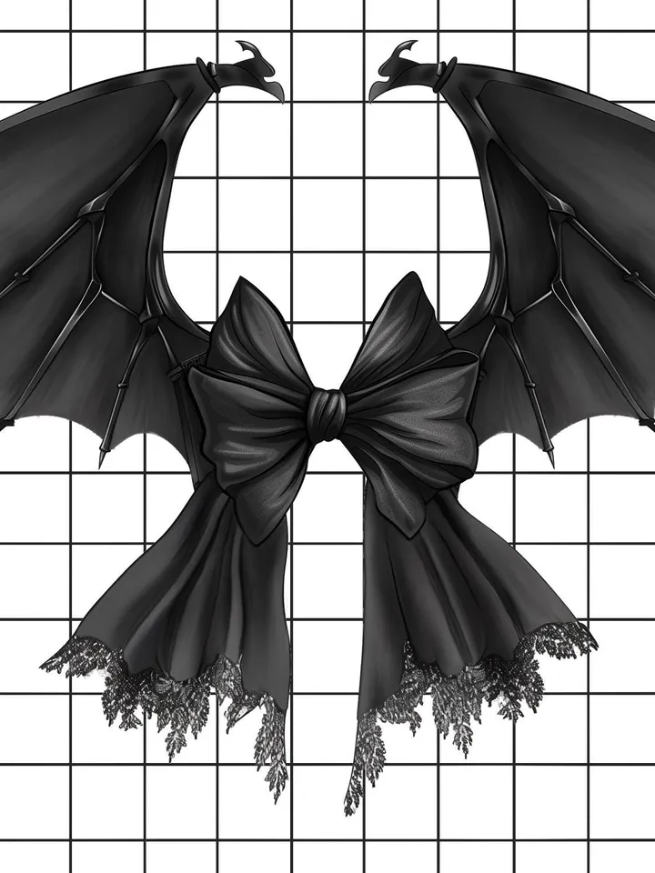 Halloween Bat Gothic Coquette bow png, black bow png, retro halloween png, Gothic png, soft girl png, Gothic Bat png, trending Shirt design