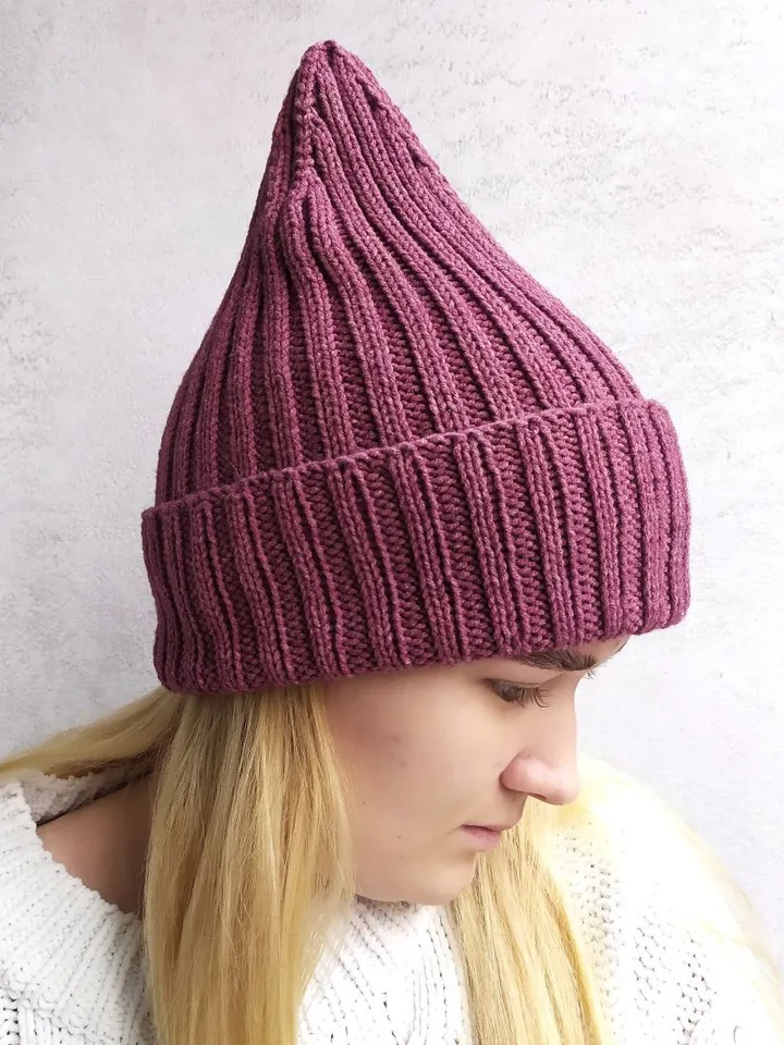 Warm handmade knitted hat