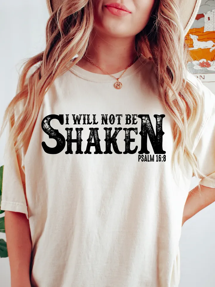 I Will Not Be Shaken PNG Sublimation Design PNG Digital Download Printable Christian Country Western Rodeo