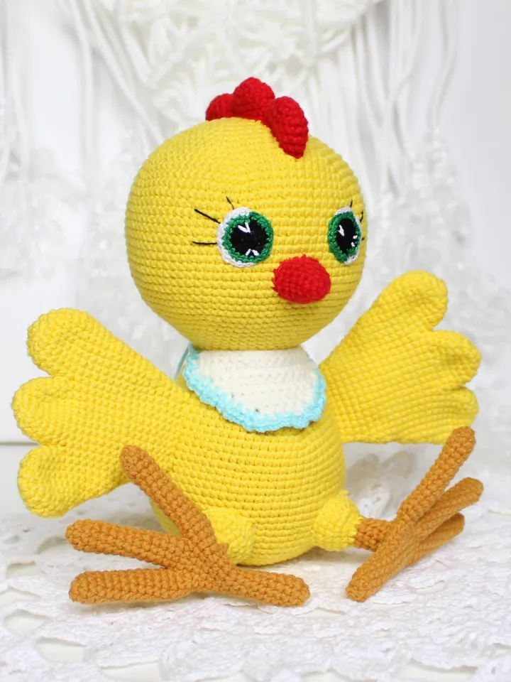 Chicken crochet pattern PDF in English Amigurumi chicken bird toy