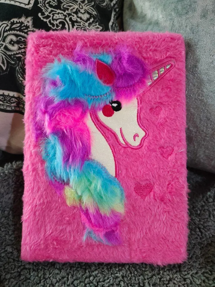 a5 notebook,plush notebook cat,unicorn,panda,children's diaries,furry diary,kids plush diary,gift for girl, plush gift, cartoon notepad