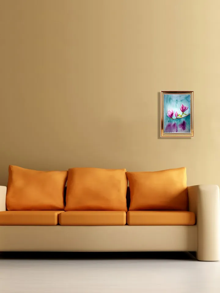 Magnolia flower love soul music abstract home wall decor, Clipart JPG, original Digital Art by AeroDreamSoul