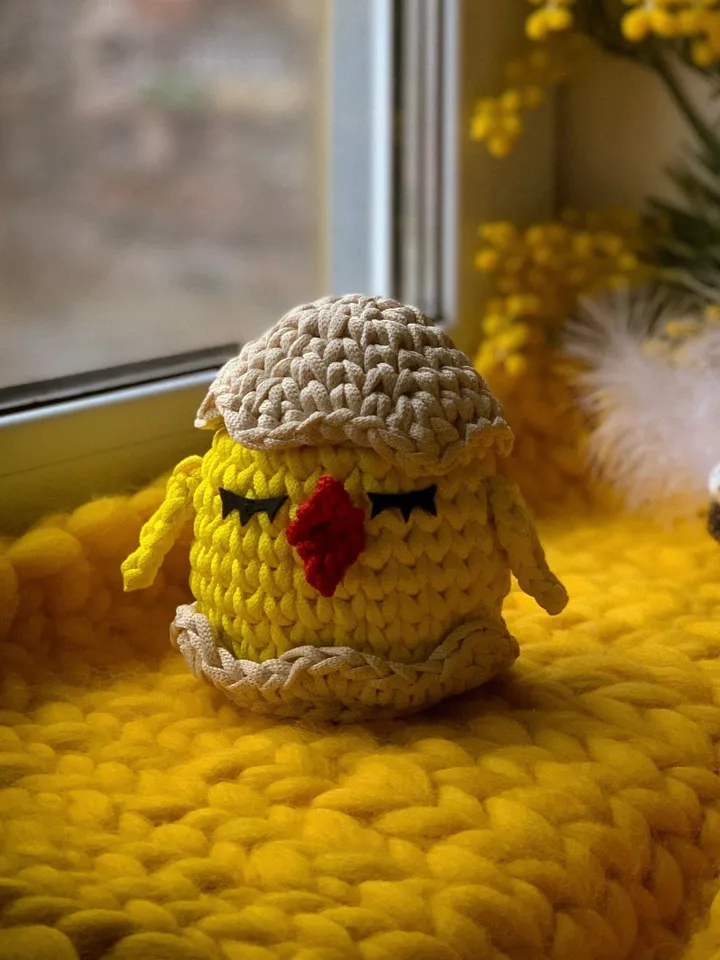 Crochet pattern basket chicken PDF digital instant download, video tutorial, Easter ornament, basket with lid, storage, table decor