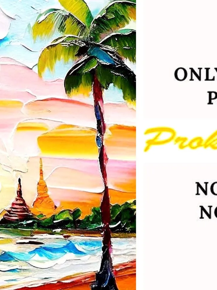 Thailand Painting Original Art Original Thailand Island Khao Phing Seascape Painting Wall Art Impressionist Art Gift by ArtProkopaloSv