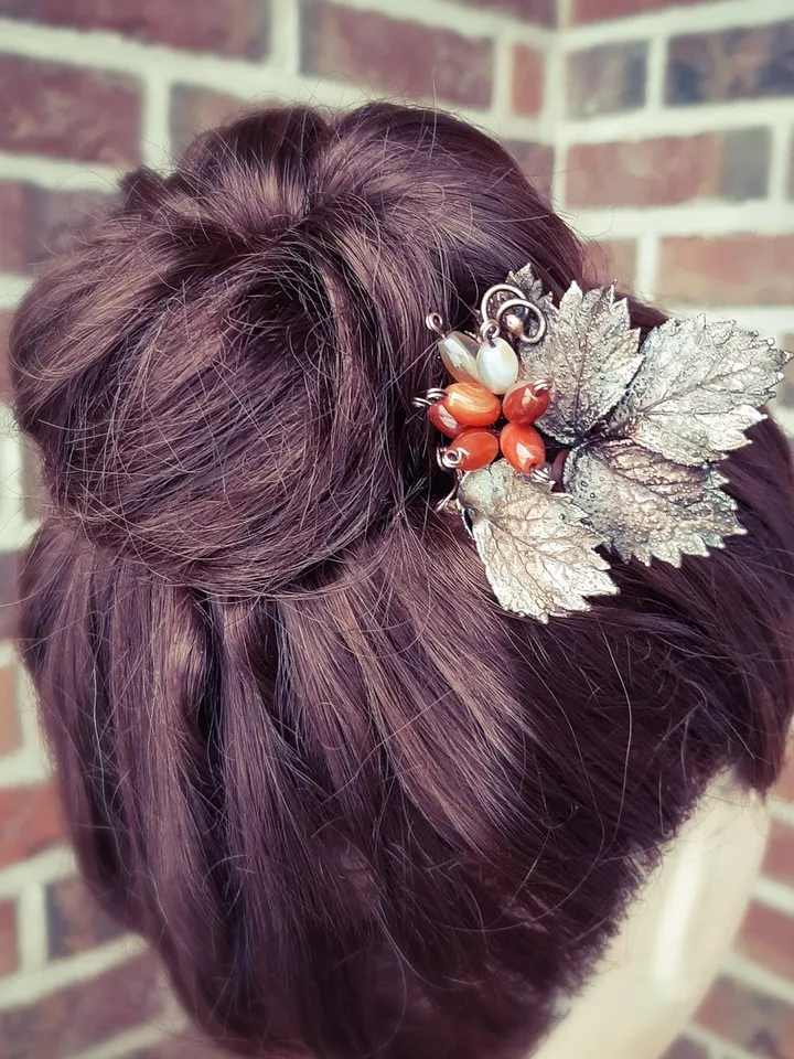 Copper jewelry, hair accessories, hairpin, gift for her, electroformed, electroforming, jewelry for hair, handmade jewelry
