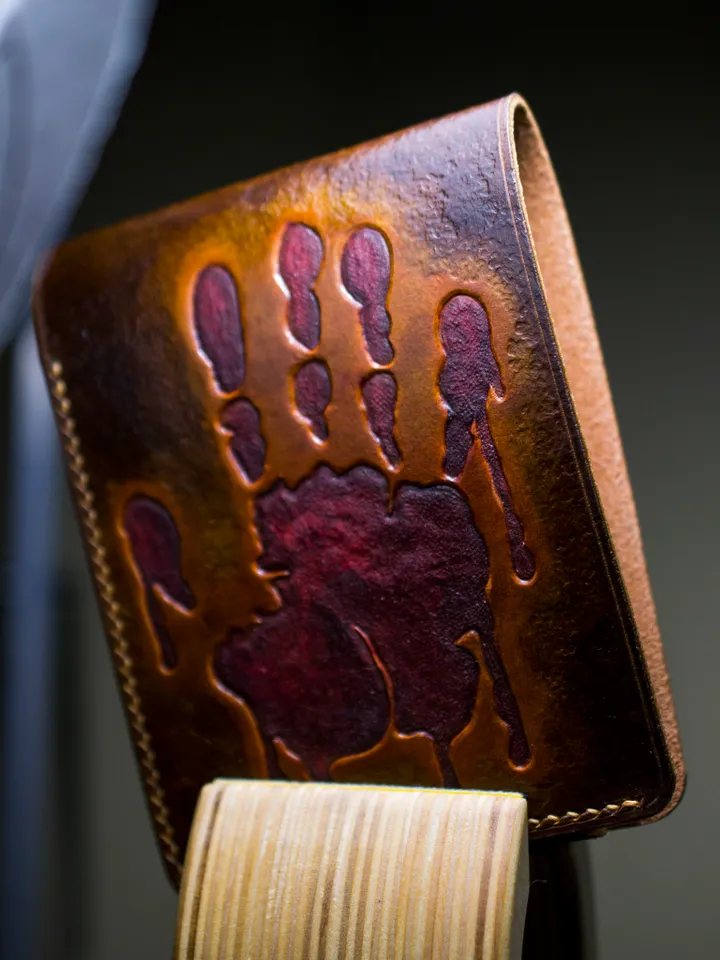 Wallet Genuine brown leather Zombie original handmade