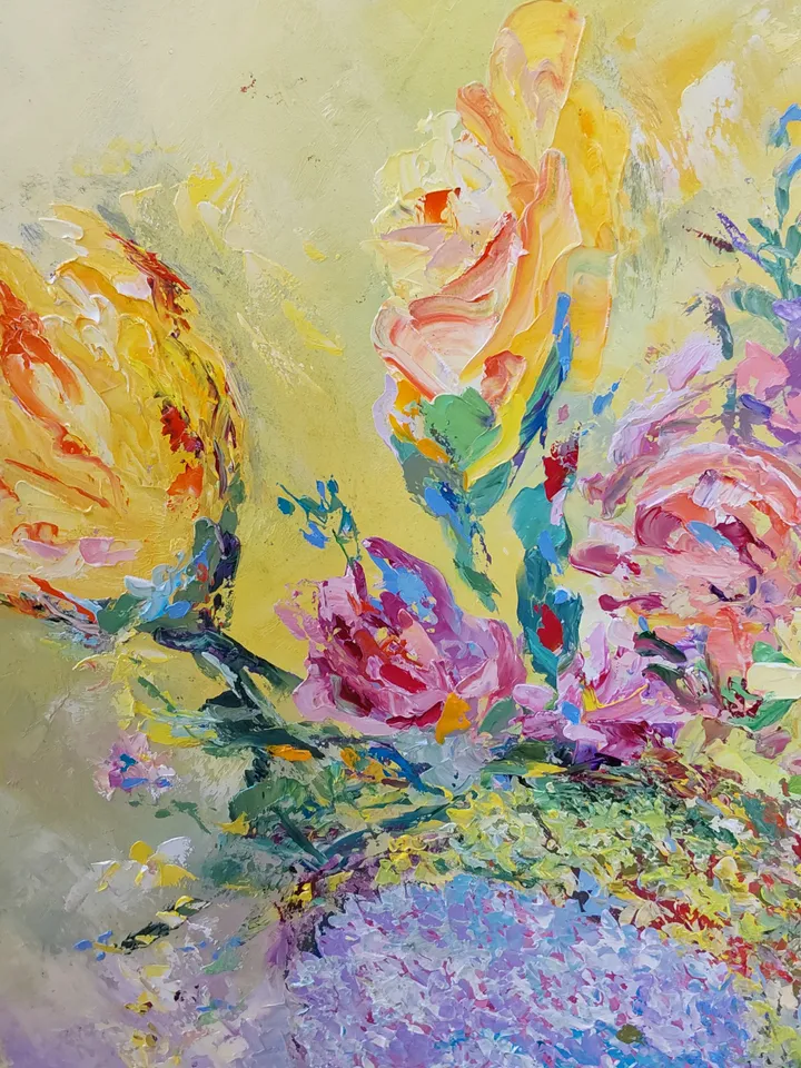 "Waltz of the Hydrangeas". Oil. Canvas on a stretcher. 80x80cm (32x32inch)