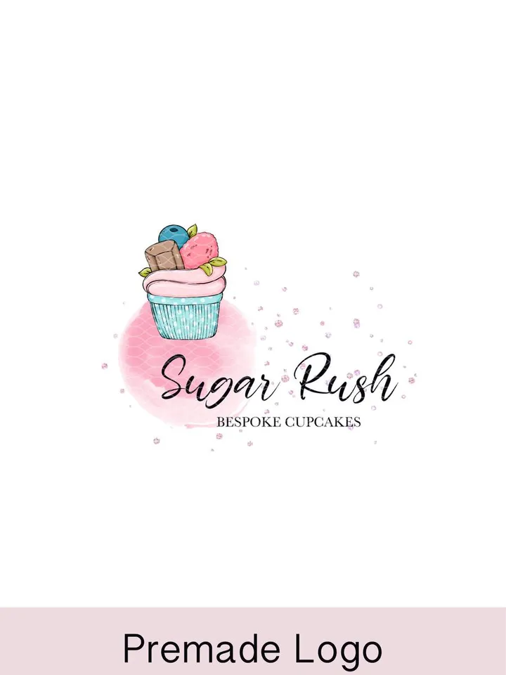 Best Cupcake Shop Premade Logo Design, Cupcake logo, Sweets Logo, Cake Designer Logo, Pastry Logo, Sugar Cake Logo, Baker Logo, Baking Logo