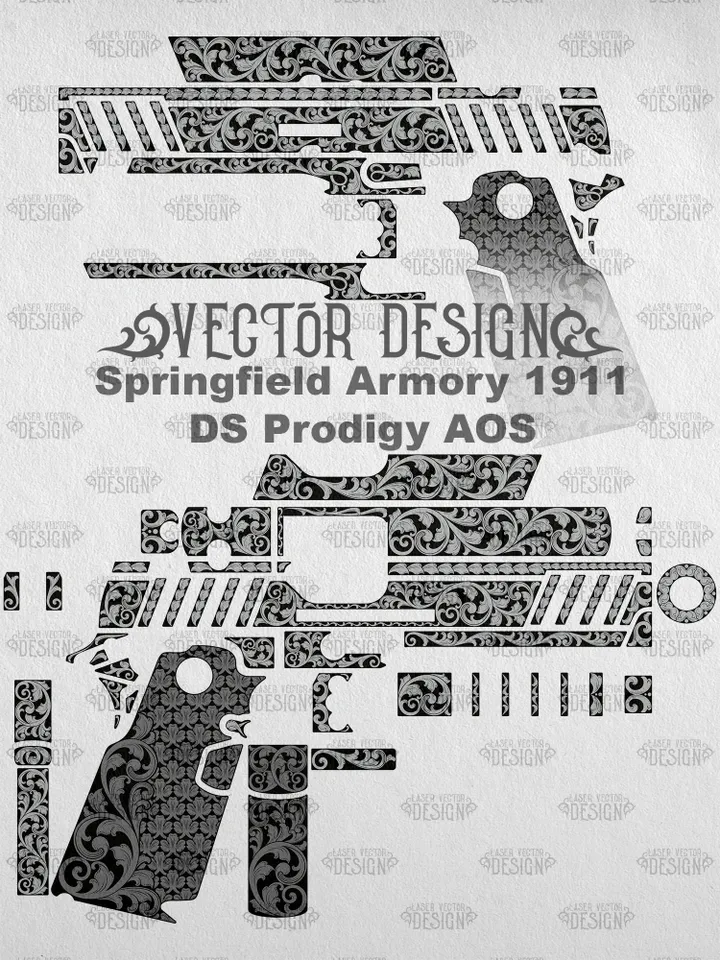 VECTOR DESIGN Springfield Armory 1911 DS Prodigy AOS Scrollwork 1