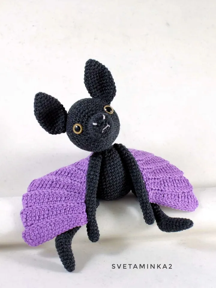 Bat Crochet Pattern Amigurumi Toy. Digital Download. PDF.