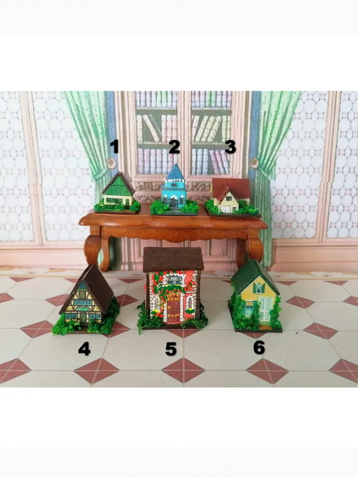 Doll house houses. Doll toy.