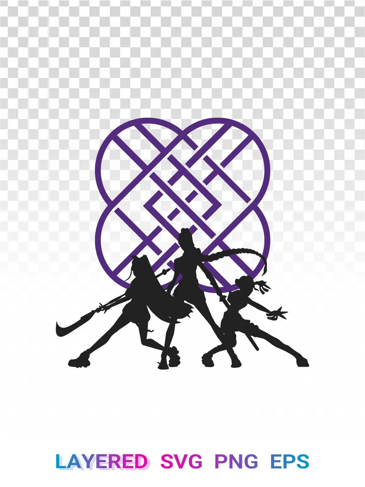 Fantasy ⚔️ Warriors SVG, Huntrix Battle PNG, RPG Heroes