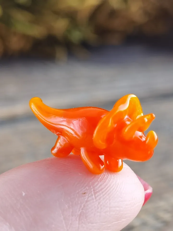 DINOSAUR ORNAMENTS Dinosaur figurine Glass dinosaur decor Miniature Dinosaur gift Dino figurine Glass figurines Tiny glass animals Terrarium