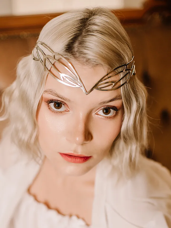 Jewelry for modern elves and fairies Elven style diadem bridal tiara art nouveau circlet Fantasy Fairy Wedding Veronika