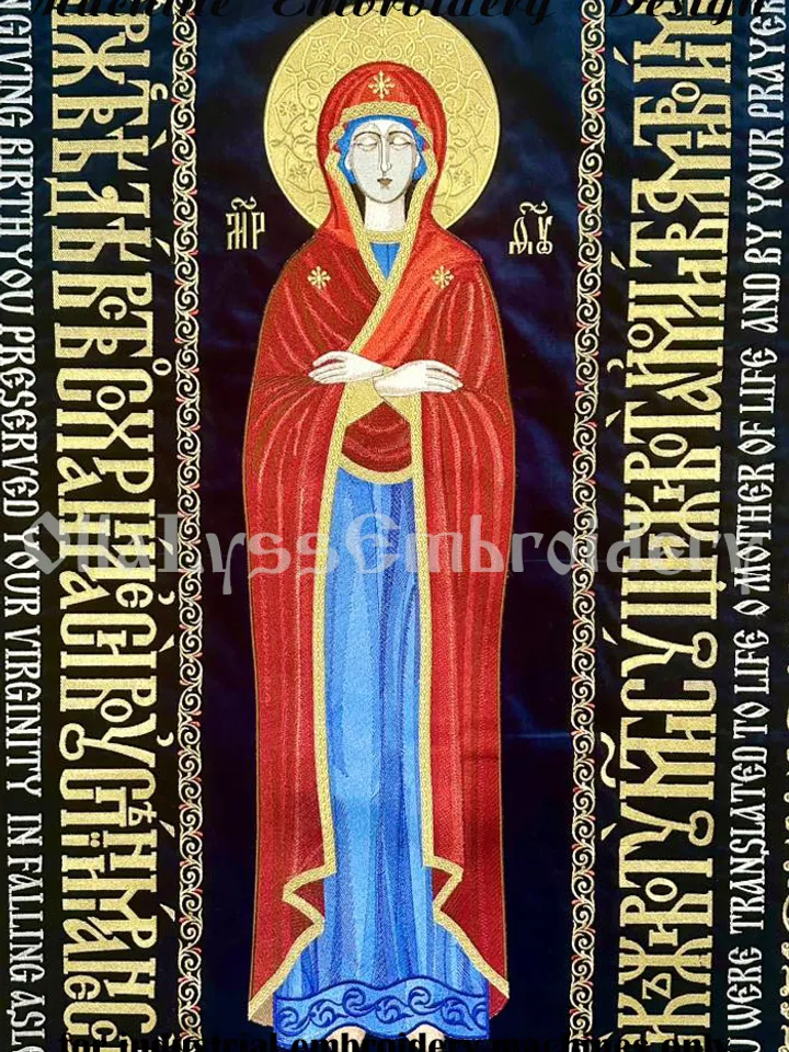 Epitaphios of Virgin embroidery design