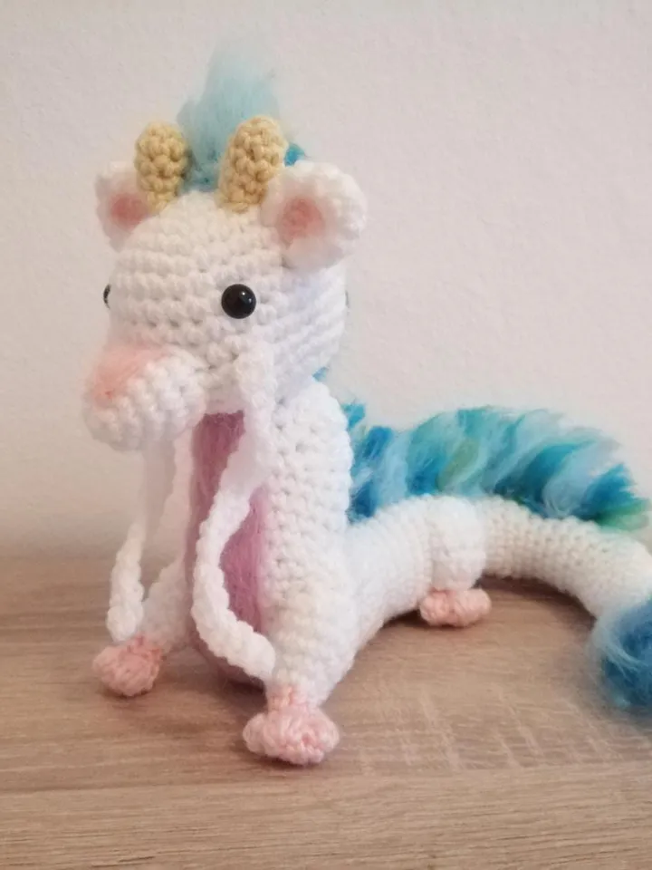 Haku The Dragon Crochet Pattern, english, amigurumi pattern, crochet animal pattern, crochet plushie pattern, crochet dragon pattern Fantasy