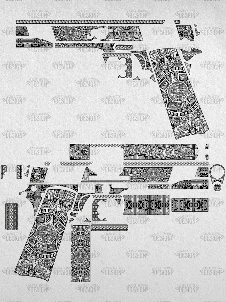 VECTOR DESIGN Kimber Stainless Target II Aztec calendar
