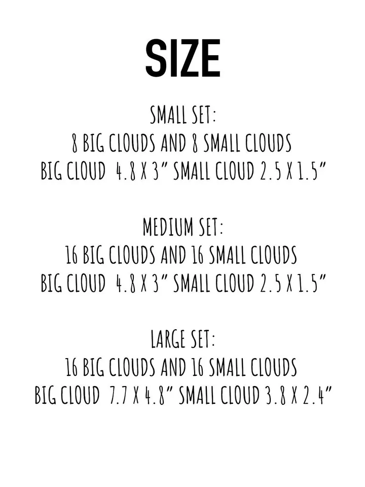 Toy Story Clouds Wall Decal - Kids Room Decor, Disney Nursery Sticker, Peel and Stick Wall Art z3301