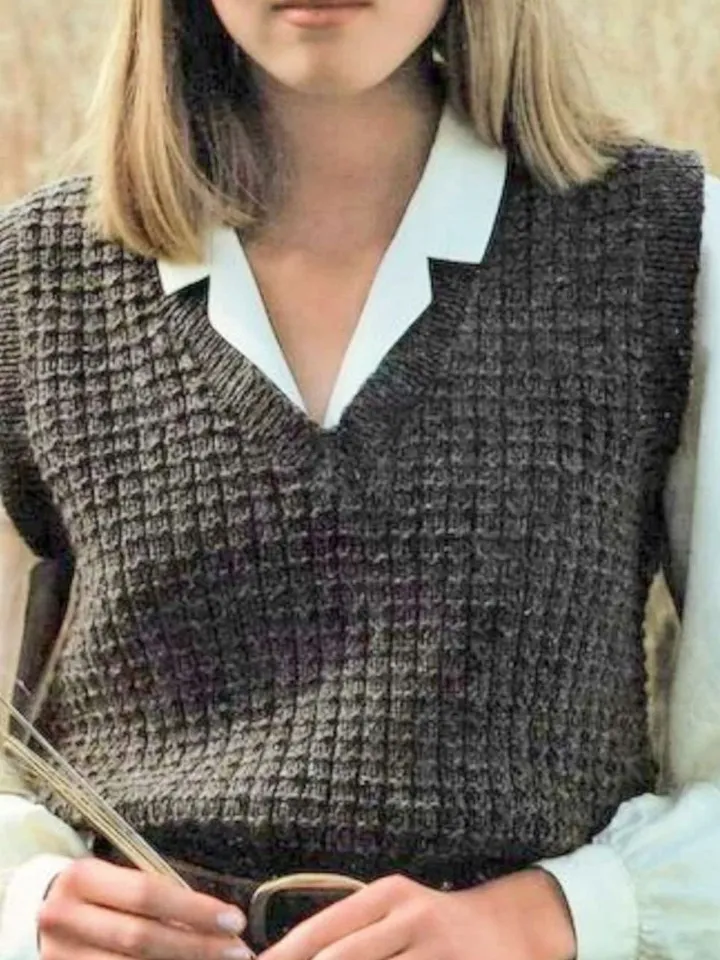 Waistcoat vest knitting pattern women ladies men df