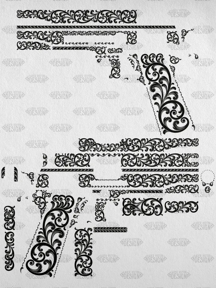 VECTOR DESIGN Colt 1911 government Scrollwork 12