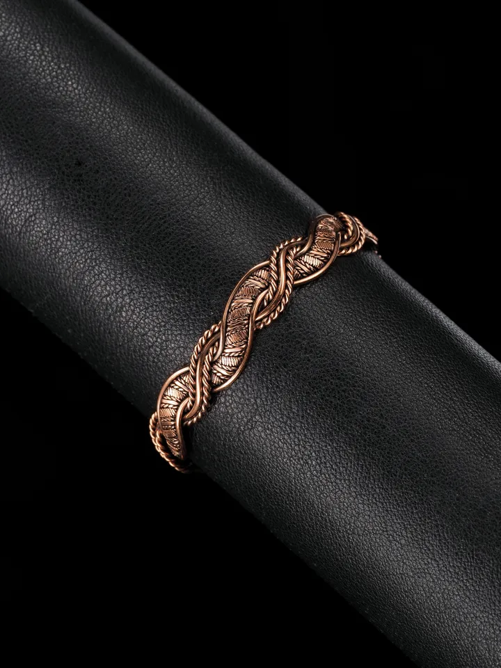 Wire wrapped copper bracelet for woman Antique style copper jewelry WireWrapArt