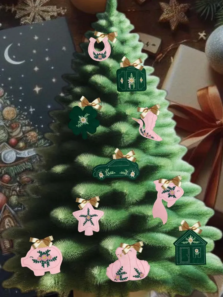 A set of designs of 11 Christmas tree toys &quot;For the fulfillment of New Year's wishes&quot;.