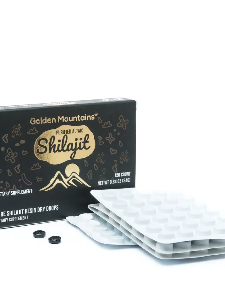 PREMIUM PURE SHILAJIT ALTAI (GOLDEN MOUNTAINS) 120 COUNT NET WT 0.84 OZ (24G)