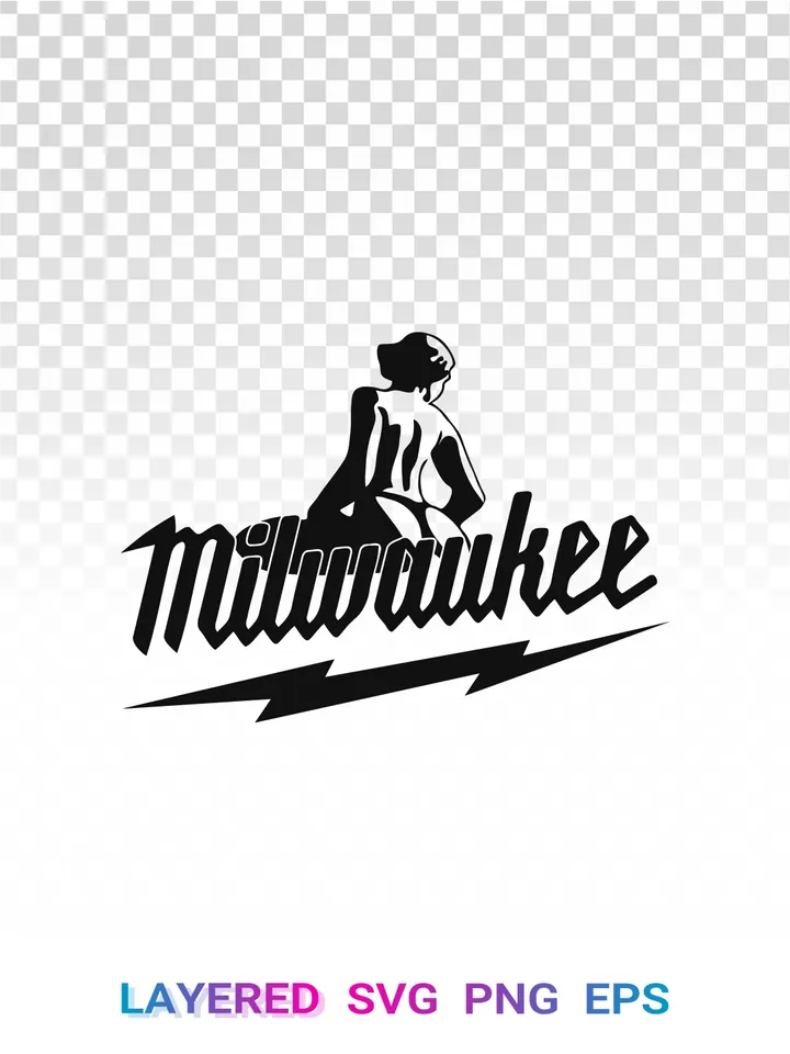 Milwaukee Woman Worker SVG, PNG Layered Cricut