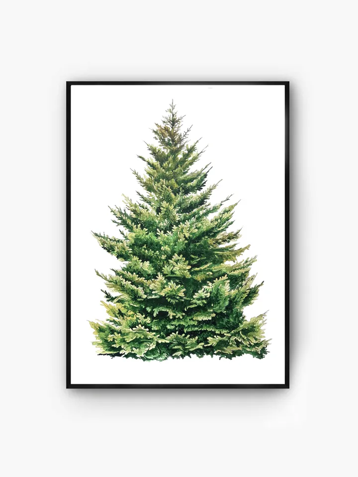Watercolor print XMAS TREE