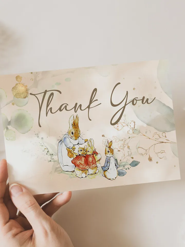 Classic Peter Rabbit Baby Shower Invitation; Neutral Baby Shower Template; Peter Rabbit Baby Shower Invite; pr2