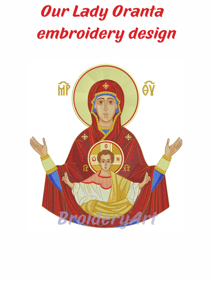Our Lady Oranta embroidery design