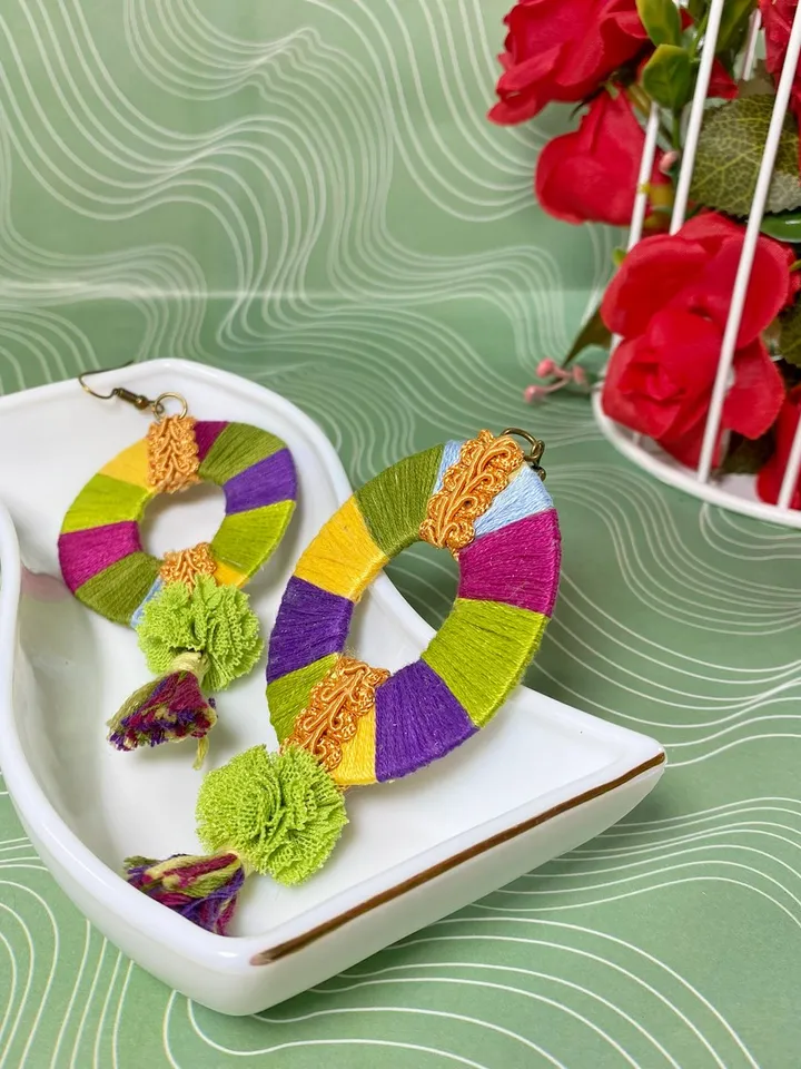 Handmade summer earrings.