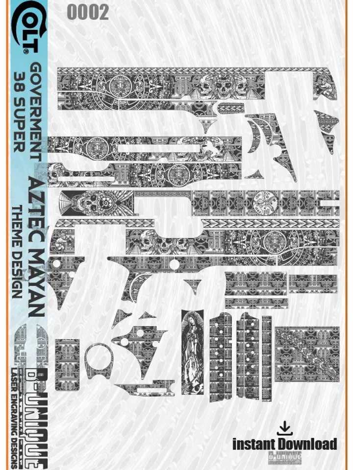 Colt Government 38  Aztec-Mayan Theme