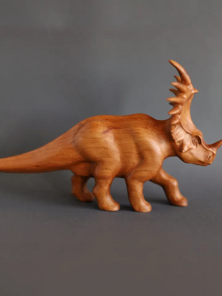 Wooden dinosaur Styracosaurus
