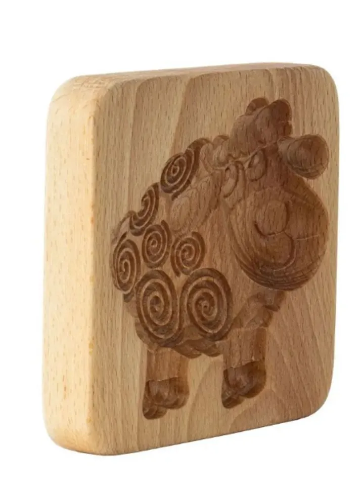 Sheep Embossed cookie mold, cookie cutter, wooden mold, Wooden stamp stamp for gingerbread cookies springerle stamp