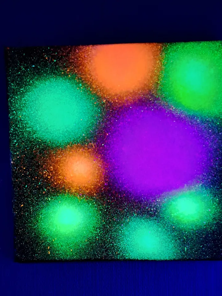 Fluorescent neon painting oil painting abstract modern art contemporary art on canvas
