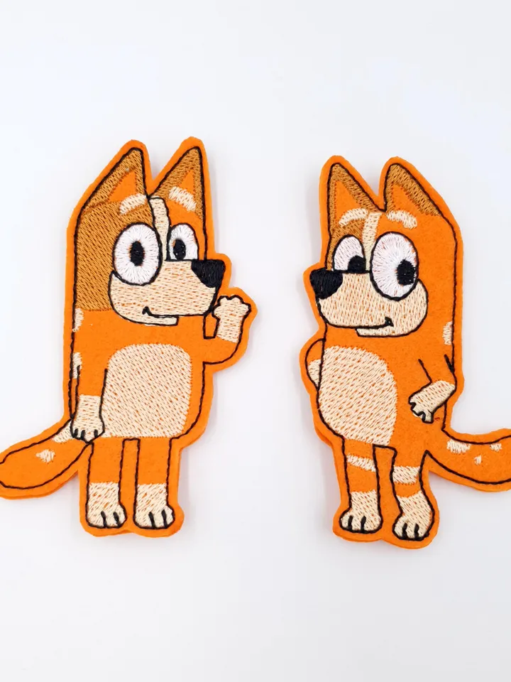 ITH Blue Heeler Dog Family Finger Puppet Embroidery Design Set, Aussie Cartoon Toy Pattern, 4x4 5x7 Hoop File