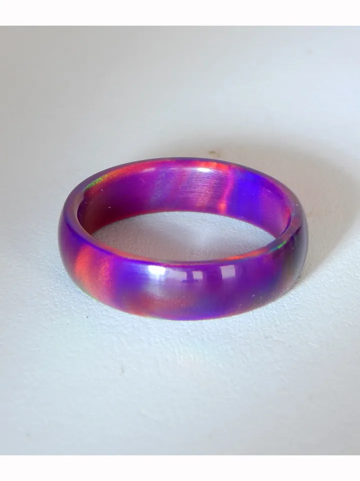 Black opal ring. Solid opal ring. Synthetic opal ring. Solid opal band.
