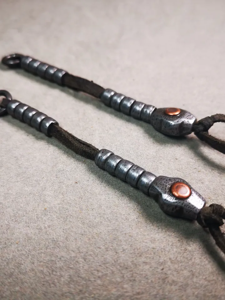 Gandhanra Handmade Tibetan Buddhist Mala Counters,Prayer Bead Counters,Made of Cold Iron,Copper Inlaid